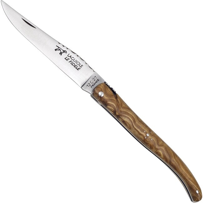 Laguiole le Fidele Coltello tascabile Laguiole geschmiedet Legno d'ulivo