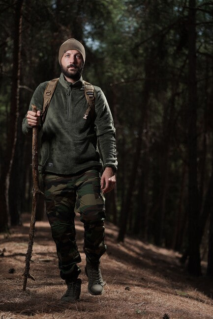 Pentagon Grizzly felpa in pile, verde camo