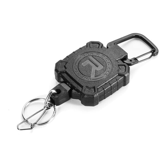 Leguon Keyhex moschettone con cavo d'acciaio per chiavi, nero