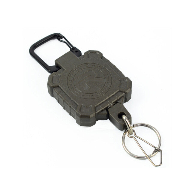 Leguon Keyhex moschettone con cavo d'acciaio per chiavi, oliva