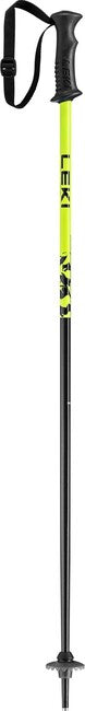 Leki Rider bastoncini da sci per bambini, nero giallo neon bianco