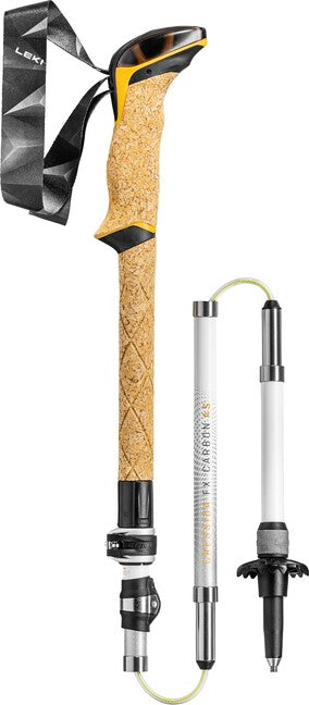 Leki Cressida FX Carbon AS bastoncini da trekking 100 - 120 cm, bianco-mango-argento