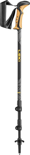 Leki Khumbu Lite bastoncini da trekking 100 - 135 cm , nero-antracite scuro-mango
