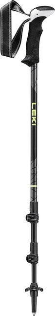 Leki Khumbu Lite Pro bastoncini da trekking 100 - 135 cm, nero-antracite scuro-giallo smerigliato
