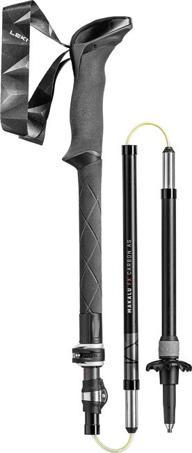 Leki Makalu FX Carbon AS bastoncini da trekking 110 - 130 cm, antracite chiaro-rosso-nero