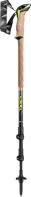 Leki Sherpa bastoncini da trekking 110 - 145 cm, antracite scuro-rame-giallo neon