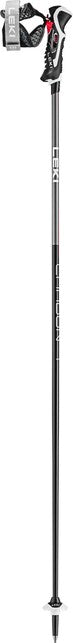 Leki Carbon 14 3D bastoncini da sci da discesa, nero/antracite scuro/rosso chiaro