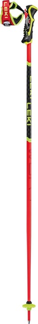 Leki WCR TBS SL 3D bastoncini da sci alpino, rosso chiaro/nero/giallo neon