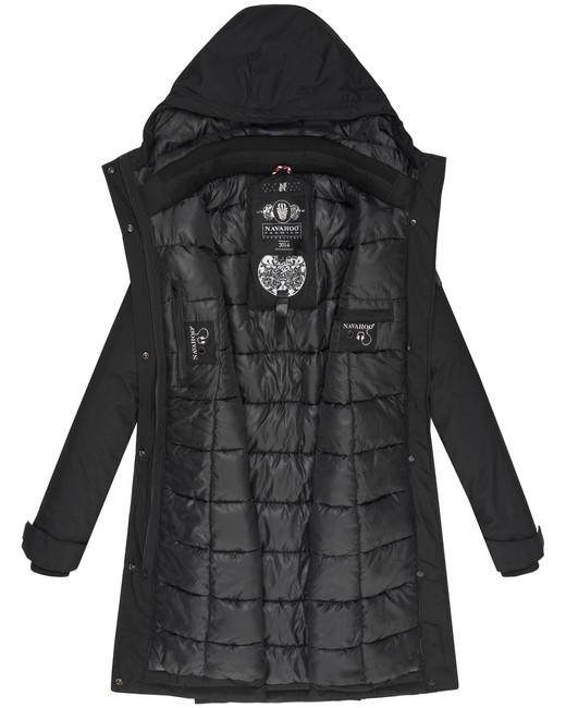 Navahoo Letiziaa cappotto invernale da donna con cappuccio, nero