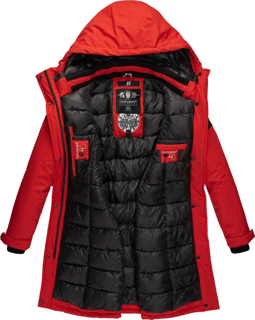 Navahoo Letiziaa cappotto invernale da donna con cappuccio, rosso