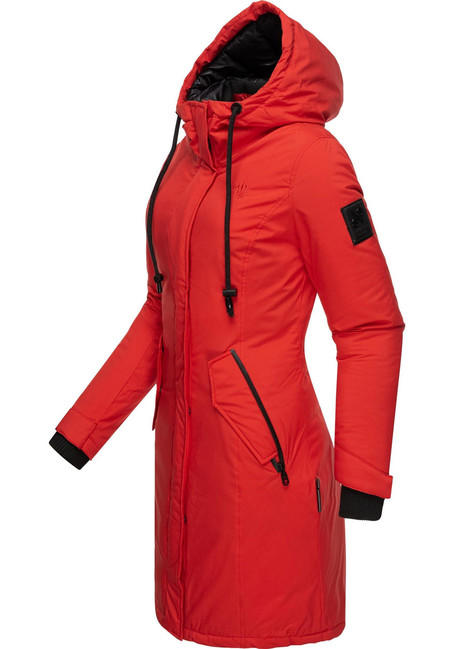 Navahoo Letiziaa cappotto invernale da donna con cappuccio, rosso