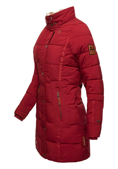 Marikoo Lieblings jacke giacca invernale da donna con cappuccio, rossa sangue