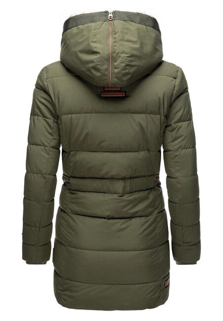Marikoo Lieblings Jacke giacca invernale da donna con cappuccio, oliva