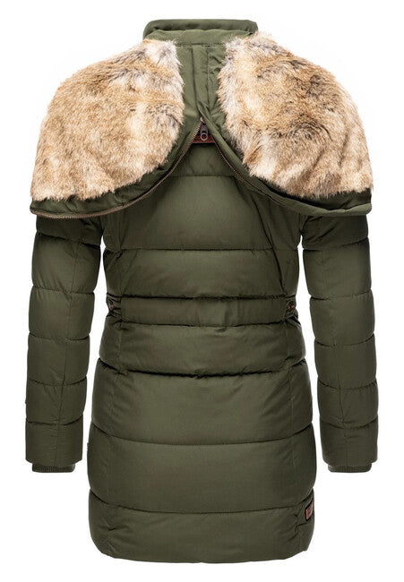 Marikoo Lieblings Jacke giacca invernale da donna con cappuccio, oliva