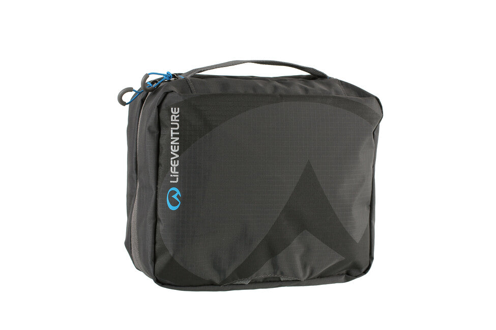 Lifeventure Custodia in nylon per biancheria con due scomparti e tasche multiple 22 x 18 x 8 cm, grigio