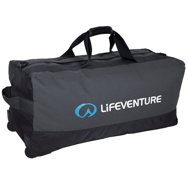 Lifeventure Borsa da viaggio su ruote 120 l, nera / angolare