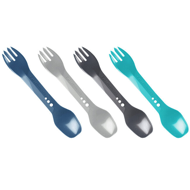 Lifeventure Ellipse Set di posate multifunzionali Spork 4-Pack, multicolore