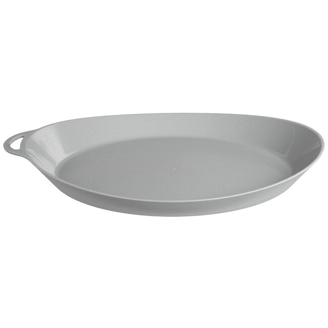 Lifeventure Piastra di plastica Piastra ellittica, grigio chiaro