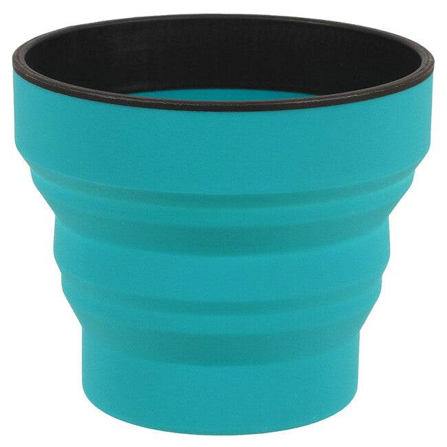 Lifeventure Ellipse Flexi Mug tazza pieghevole in silicone 350 ml, verde acqua