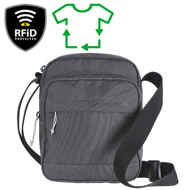 Lifeventure RFiD borsa a tracolla, grigia