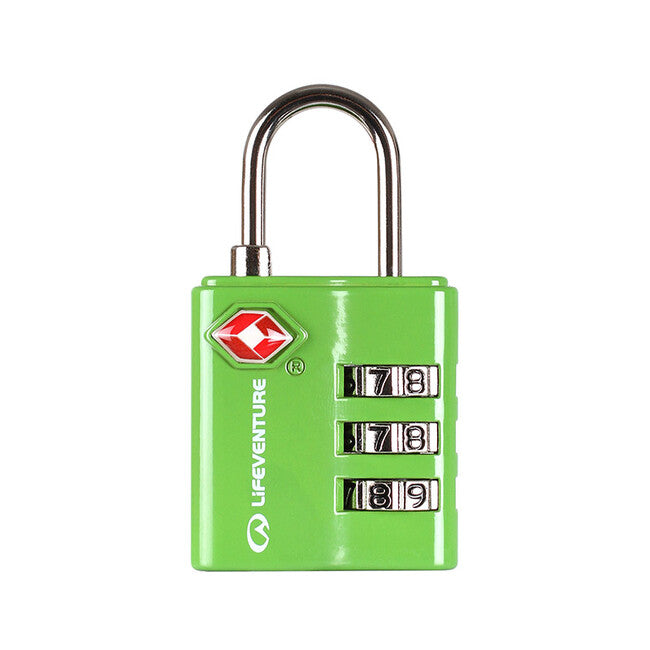 Lifeventure Lucchetto a tripla combinazione TSA, verde