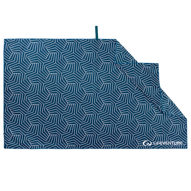 Lifeventure Asciugamano da trekking in SoftFibre stampato gigante, blu navy