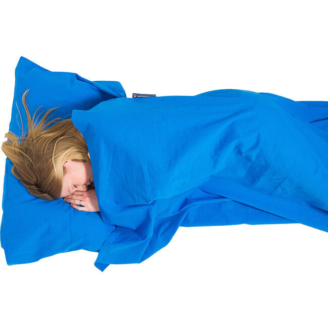 Lifeventure Fodera per sacco a pelo in cotone, blu