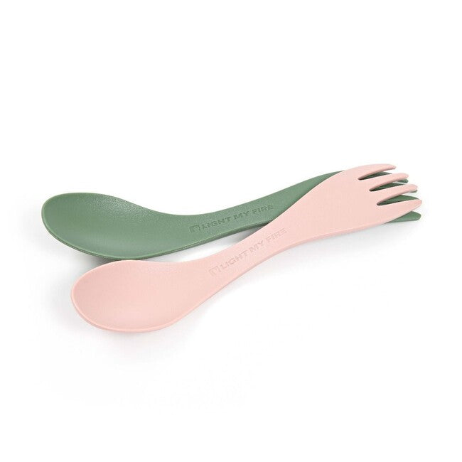 Light My Fire Spork piccolo cucchiaio multifunzionale 2pcs, verde/crema
