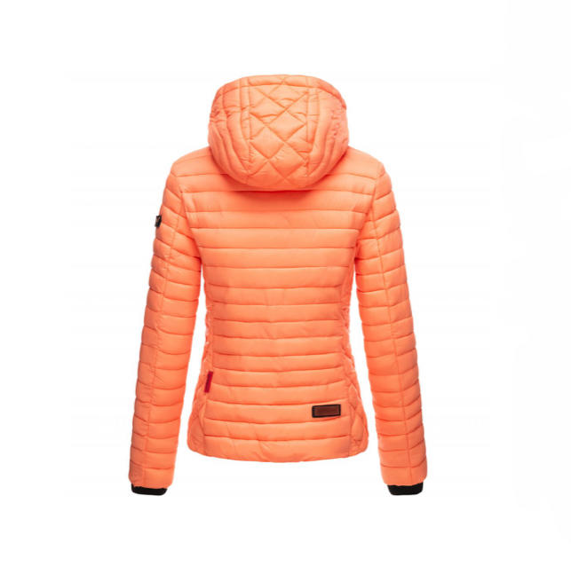 Marikoo Samtpfote giacca transitoria da donna con cappuccio, arancione