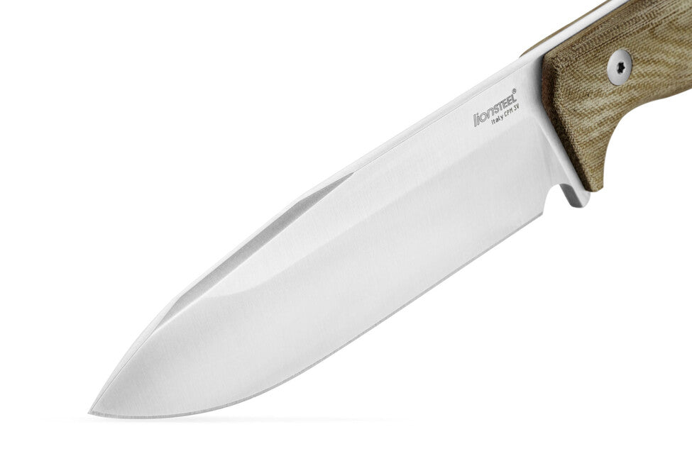 Lionsteel Pugnale lungo con manico in micarta T6 CVG CPM 3V tela verde