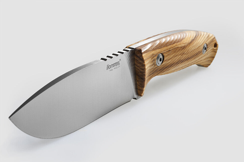 Lionsteel M3 UL pugnale da caccia con manico in legno d'ulivo