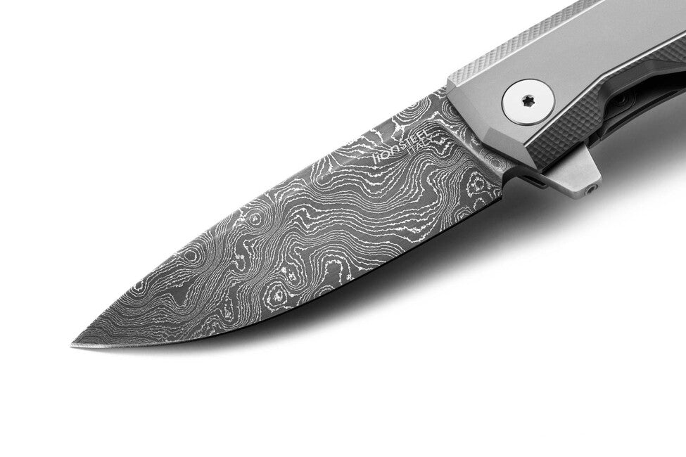 Lionsteel Myto MT01D coltello tascabile di lusso con manico in titanio massiccio, grigio