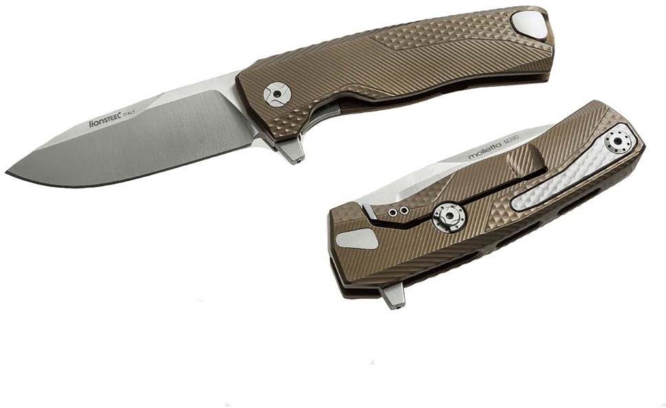 Lionsteel ROK B coltello da tasca di lusso con manico in titanio massiccio