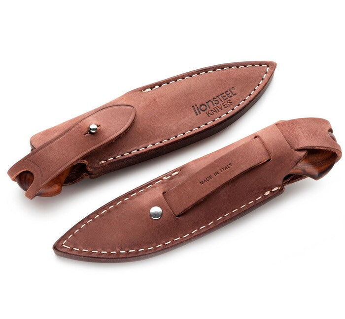 Lionsteel Willy WL1 ST coltello a lama fissa con manico in legno santos