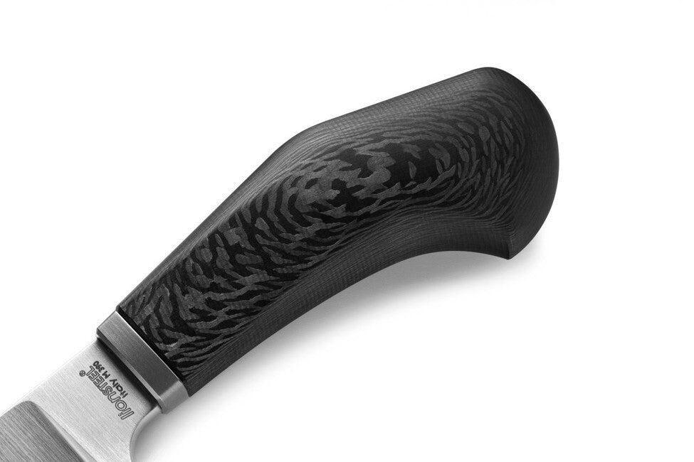 Lionsteel Willy WL1 CF coltello a lama fissa, con manico in fibra di carbonio