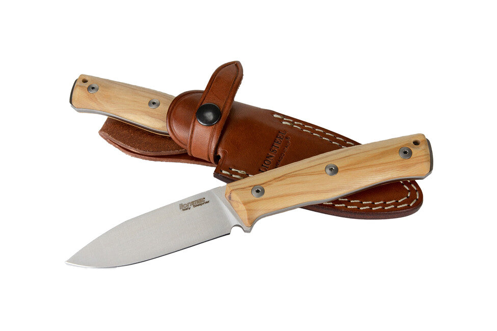 Lionsteel Coltello tipo bushcraft a lama fissa in acciaio Sleipner B35 UL