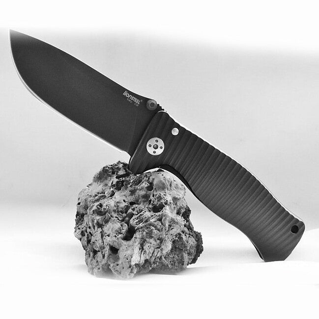 Lionsteel SR1A robusto coltello da tasca con lama nera
