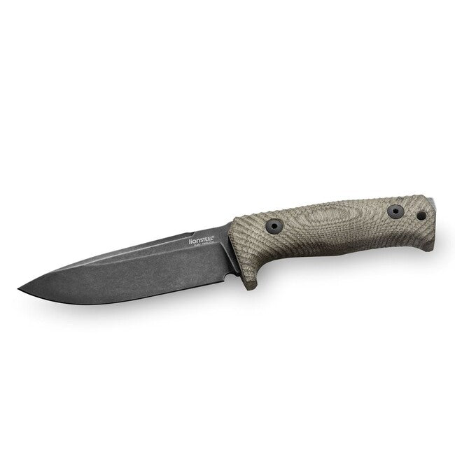 Lionsteel Pugnale medio lungo con manico in tela verde micarta T5B CVG