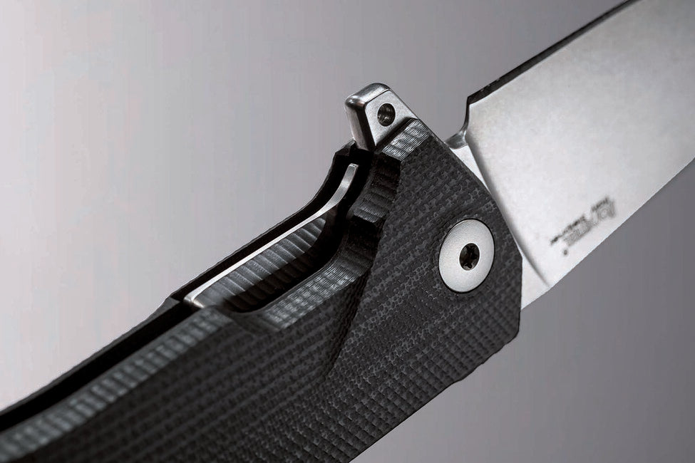Lionsteel Coltello da tasca molto robusto con lama Sleipner KUR BK
