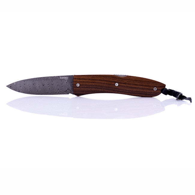 Lionsteel 8800D-CB coltello tascabile con lama in acciaio damascato, opera