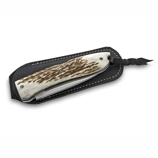 Lionsteel 8800D-CE coltello da tasca con lama in acciaio damascato Opera