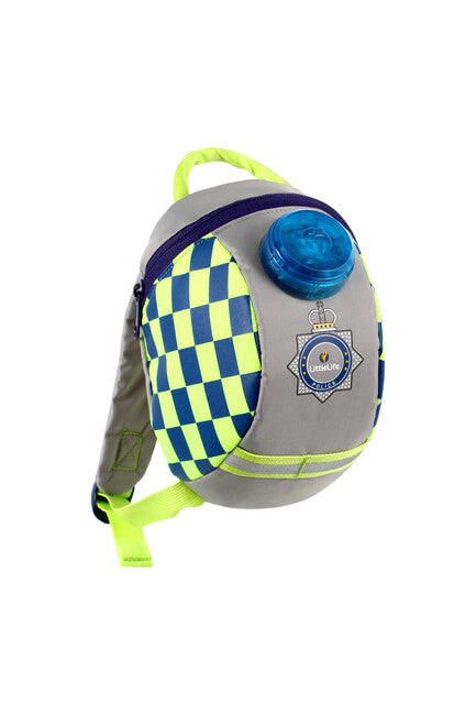 LittleLife Zaino per bambini, Polizia 2 L con luce lampeggiante