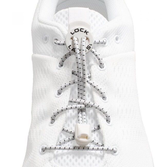 Lock Laces lacci per scarpe, bianco