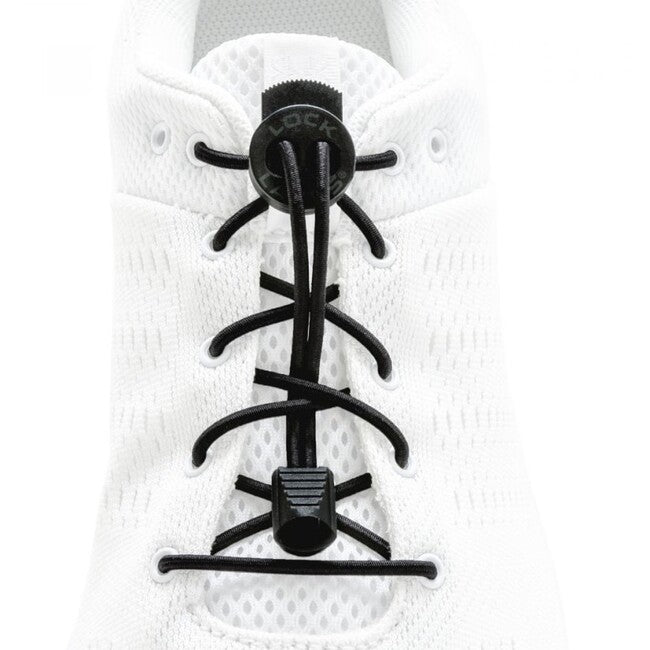 Lock Laces lacci per scarpe, nero solido