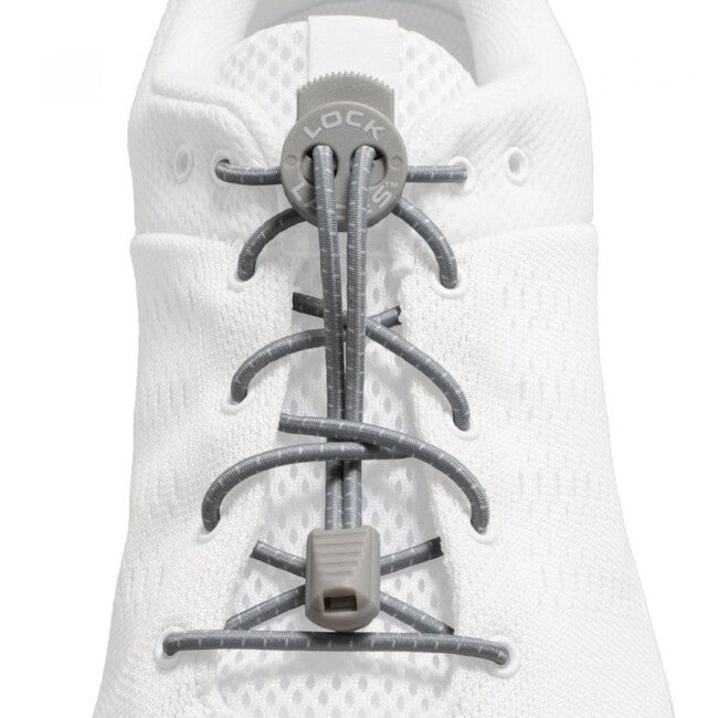 Lock Laces lacci per scarpe, grigio freddo