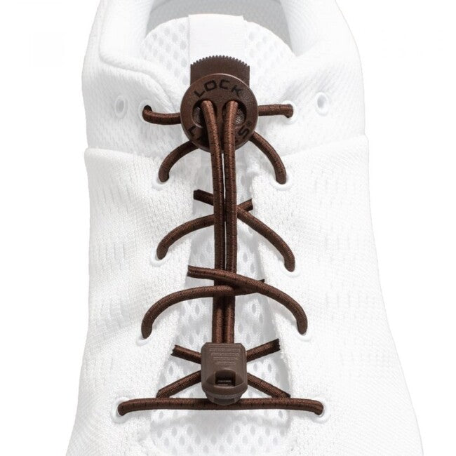 Lock Laces lacci per scarpe, marrone