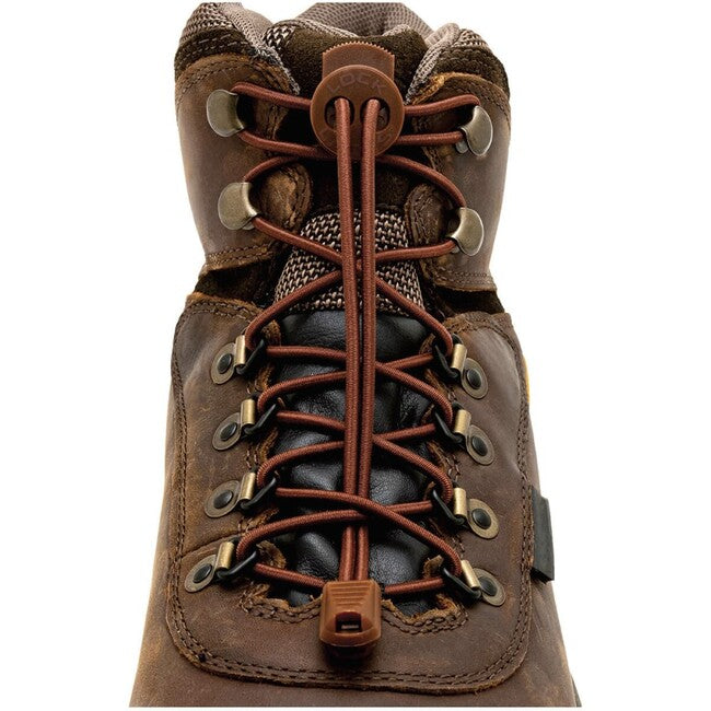 Lock Laces lacci per scarpe da trekking, marrone scuro