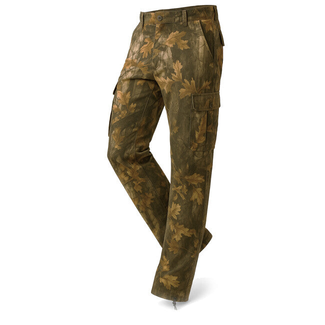 Loshan DarkForrest pantaloni isolanti da uomo, motivo con veri alberi, colore scuro