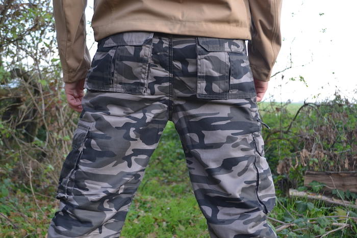 Loshan Alan pantaloni imbottiti da uomo, grigi mimetico