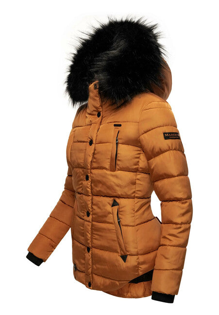 Marikoo LOTUSBLUTE giacca invernale da donna, cannella arrugginita